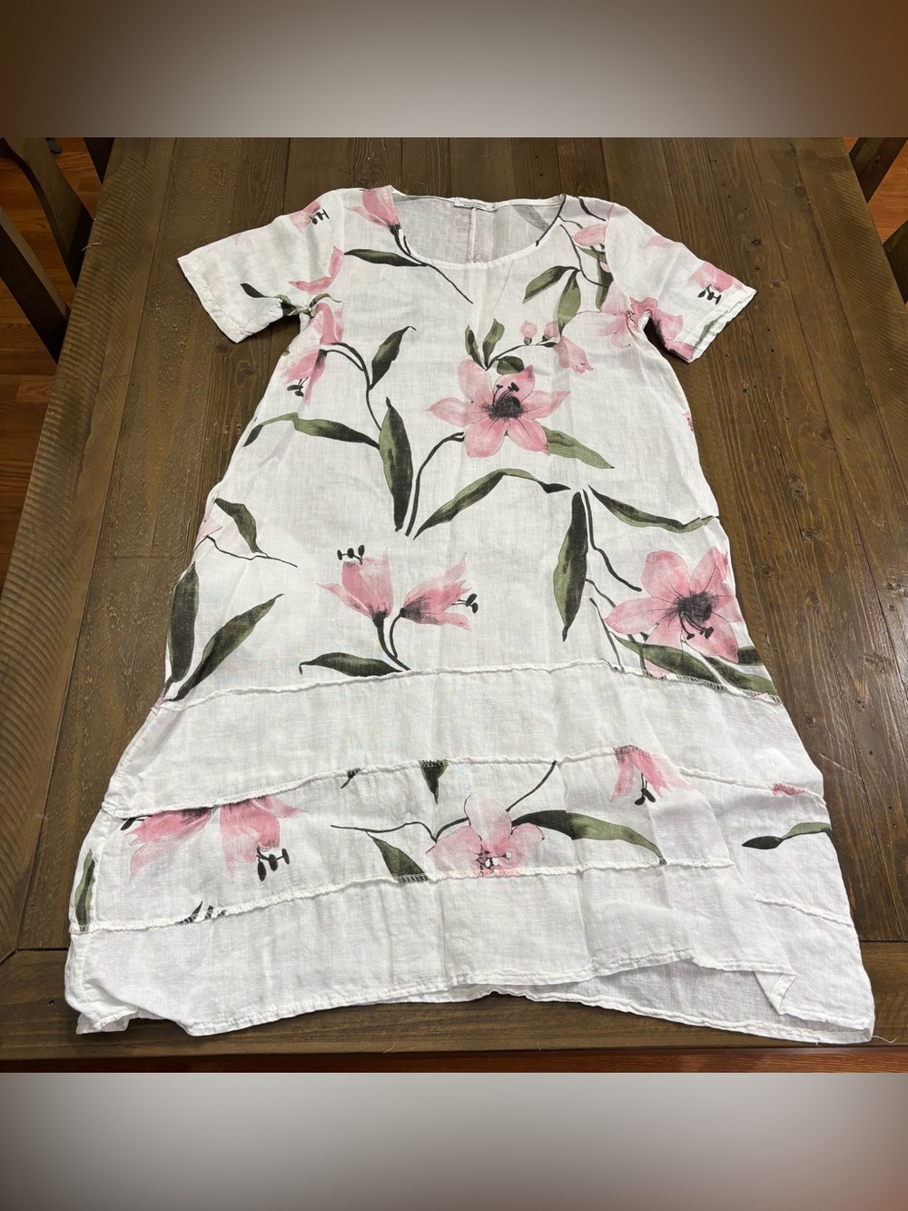 Lungo L’Arno 100% Linen Floral Dress